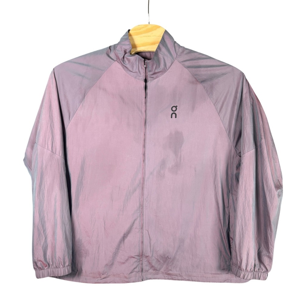 On Run On‎ Clouds Court Jacket Mens XXL Purple Iridescent Full Zip Wind Flaw